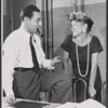 Peggy Conklin and unidentified in rehearsal for the stage production Howie