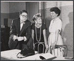 John Gerstad, Peggy Conklin and Phoebe Ephron in rehearsal for the stage production Howie