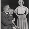 Leon Ames, Peggy Conklin and Patricia Smith in rehearsal for the stage production Howie