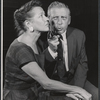 Peggy Conklin and Leon Ames in rehearsal for the stage production Howie