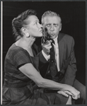 Peggy Conklin and Leon Ames in rehearsal for the stage production Howie