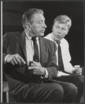 Leon Ames and Albert Salmi in rehearsal for the stage production Howie