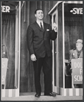 Gene Saks and John Fiedler in the stage production Howie