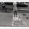 Armless street artist.