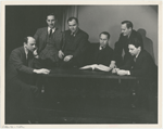 Morris Carnovsky, Elia Kazan, Kermit Bloomgarden, Roman Bohnen and Luther Adler at a Table