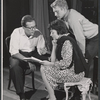 Director Warner LeRoy, Viveca Lindfors, and Alvin Epstein in rehearsal for the stage production The Golden Six