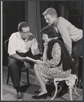 Director Warner LeRoy, Viveca Lindfors, and Alvin Epstein in rehearsal for the stage production The Golden Six