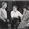 Alvin Epstein, director Warner LeRoy, and Viveca Lindfors in rehearsal for the stage production The Golden Six