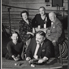 Ruth Gordon [foreground left], Zero Mostel [foreground right], Mildred Natwick [background left], Sam Levene [background center] and Ernest Truex [background right] in rehearsal for the stage production of The Good Soup