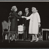 Diane Cilento [at right in white coat] and unidentified others in the stage production The Good Soup