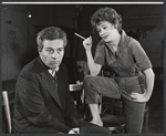 Sydney Chaplin and Cara Williams in rehearsal for the stage production Goodbye, Charlie