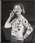 Lauren Bacall in rehearsal for the stage production Goodbye, Charlie