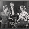 Cara Williams, Sydney Chaplin and Lauren Bacall in rehearsal for the stage production Goodbye, Charlie