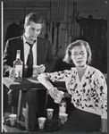 Sydney Chaplin and Lauren Bacall in rehearsal for the stage production Goodbye, Charlie