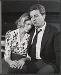 Lauren Bacall and Sydney Chaplin in rehearsal for the stage production Goodbye, Charlie