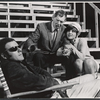 Bob Dishy, Milton Berle, and Brenda Vaccaro in rehearsal for the stage production The Goodbye People