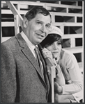 Milton Berle and Brenda Vaccaro in rehearsal for the stage production The Goodbye People