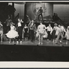 Treat Williams (center) and cast performing "Born to Hand Jive" from the stage production Grease