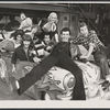 Cynthia Darlow, Adrian Zmed [center] and unidentified others in the tour of the stage production Grease