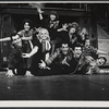 Lorelle Brina, Peggy Lee Brennan [left], Cynthia Darlow [top], Paul Regina [bottom left], David Paymer, Adrian Zmed [center], Bill Vitelli, Vincent Otero and unidentified others in the tour of the stage production Grease