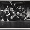 Lorelle Brina, Peggy Lee Brennan [left], Cynthia Darlow [top], Paul Regina [bottom left], David Paymer, Adrian Zmed [center], Bill Vitelli, Vincent Otero and unidentified others in the tour of the stage production Grease