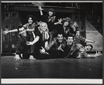 Lorelle Brina, Peggy Lee Brennan [left], Cynthia Darlow [top], Paul Regina [bottom left], David Paymer, Adrian Zmed [center], Bill Vitelli, Vincent Otero and unidentified others in the tour of the stage production Grease