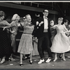 Shirl Bernheim, Jimmie F. Skaggs, Peggy Lee Brennan [center] and unidentified others in the tour of the stage production Grease