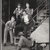 Vincent Otero [left], David Paymer [top], Adrian Zmed [center] and unidentified others in the tour of stage production Grease