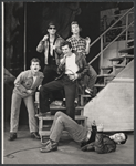 Vincent Otero [left], David Paymer [top], Adrian Zmed [center] and unidentified others in the tour of stage production Grease