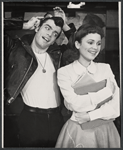 Peter Gallagher and Gail Edwards in the stage production Grease