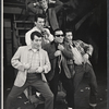 Peter Gallagher, James Remar, Dan Woodard, Michael Riney and Bernardo Hiller in the stage production Grease