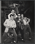 Peter Gallagher, James Remar, Dan Woodard, Michael Riney and Bernardo Hiller in the stage production Grease