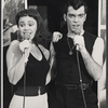 Gail Edwards and Peter Gallagher in the stage production Grease