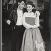 Peter Gallagher and Gail Edwards in the stage production Grease