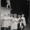 Steve Yudson [at top], Duffi [foreground], Linda Lyons, Gail Edwards, Patricia Douglas, Mary Garripoli and Ann-Ngaire Martin in the stage production Grease