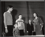 Anthony Perkins, John Megna, Ian Tucker, and Ellen McCown in rehearsal for the stage production Greenwillow