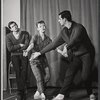 Anthony Perkins, Ellen McCown, and choreographer Joe Layton in rehearsal for the stage production Greenwillow