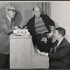 Cecil Kellaway, Lee Cass, and unidentified pianist in rehearsal for the stage production Greenwillow