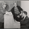 Cecil Kellaway, William Chapman and music director Abba Bogin in rehearsal for the stage production Greenwillow
