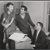 Ellen McCown, Anthony Perkins, and unidentified pianist in rehearsal for the stage production Greenwillow