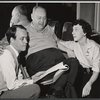 George Roy Hill [left] and unidentified others in rehearsal for the stage production Greenwillow