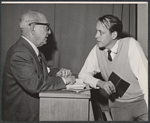 Cecil Kellaway and director George Roy Hill in rehearsal for the stage production Greenwillow