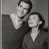 Anthony Perkins and Ellen McCown in rehearsal for the stage production Greenwillow