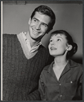 Anthony Perkins and Ellen McCown in rehearsal for the stage production Greenwillow