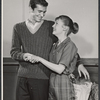 Anthony Perkins and Ellen McCown in rehearsal for the stage production Greenwillow