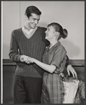 Anthony Perkins and Ellen McCown in rehearsal for the stage production Greenwillow