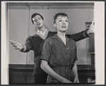 Anthony Perkins and Ellen McCown in rehearsal for the stage production Greenwillow
