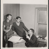 Ellen McCown, Anthony Perkins and music director Abba Bogin in rehearsal for the stage production Greenwillow