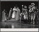 Alec McCowen [center] and ensemble in the stage production Hadrian VII