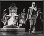 Alec McCowen [center] and ensemble in the stage production Hadrian VII